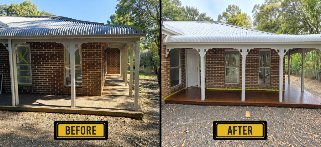 Services 21 Porch Renovation Before and After
